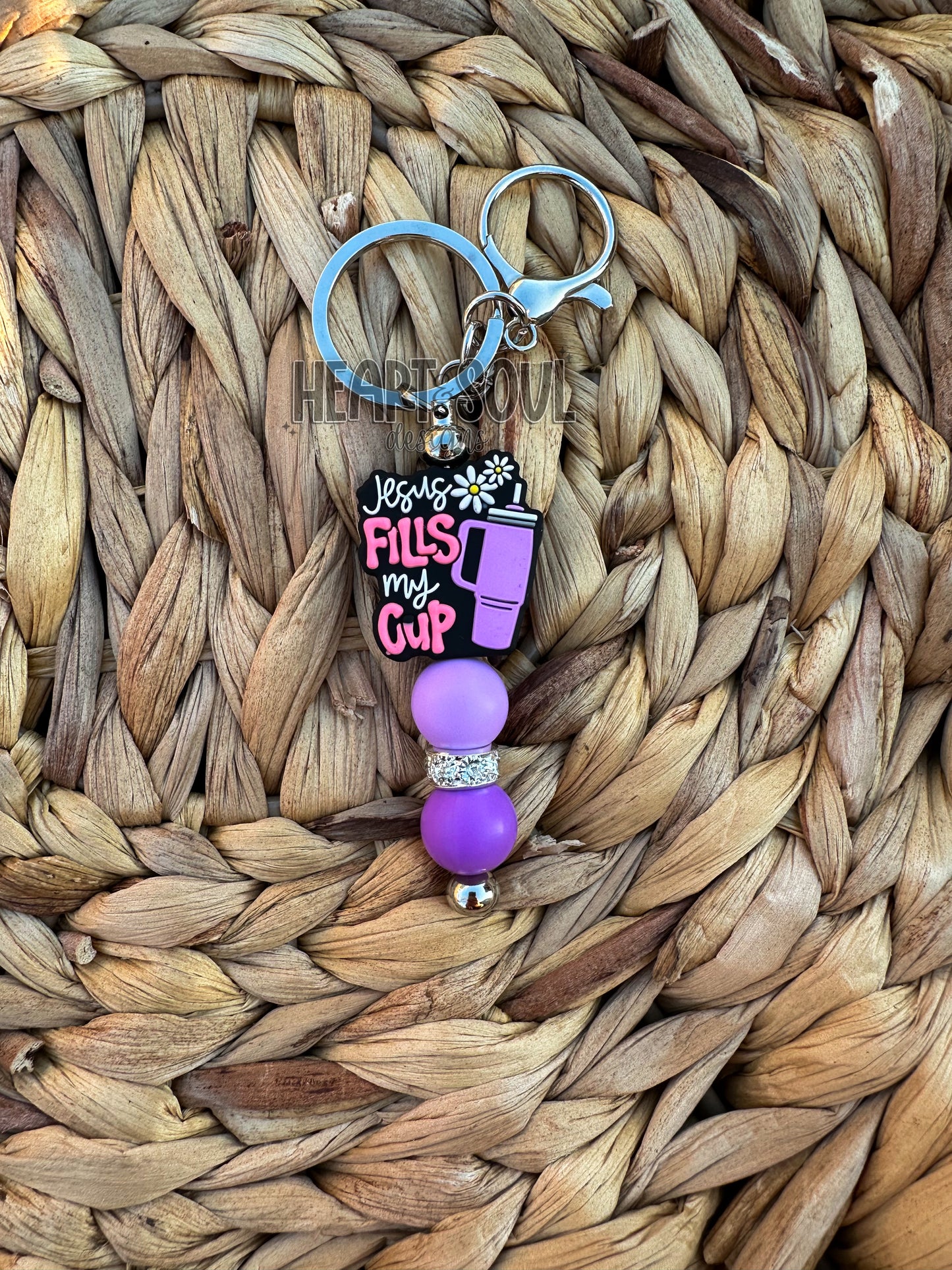 Jesus fills my cup keychain