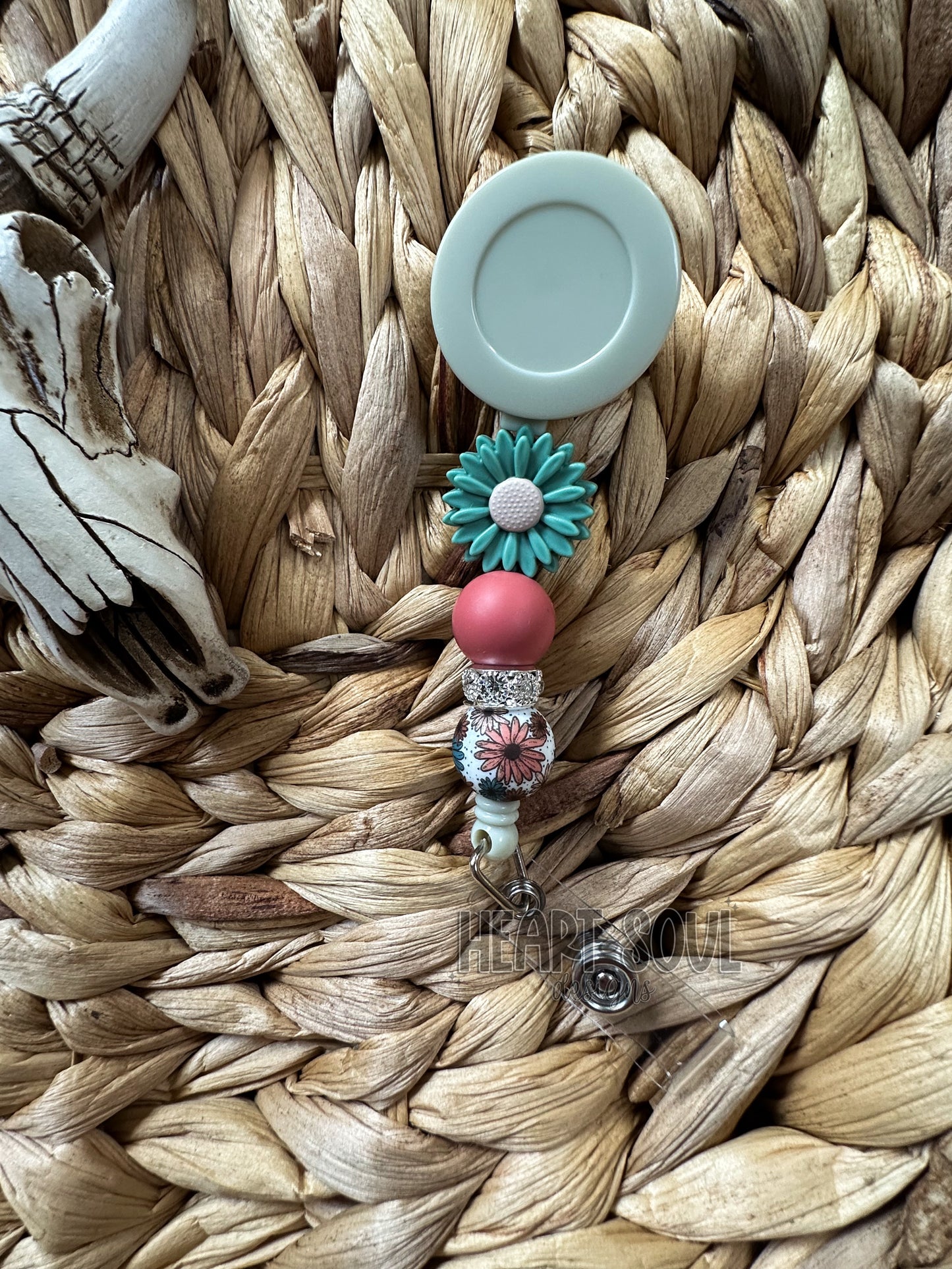 Flower badge reel