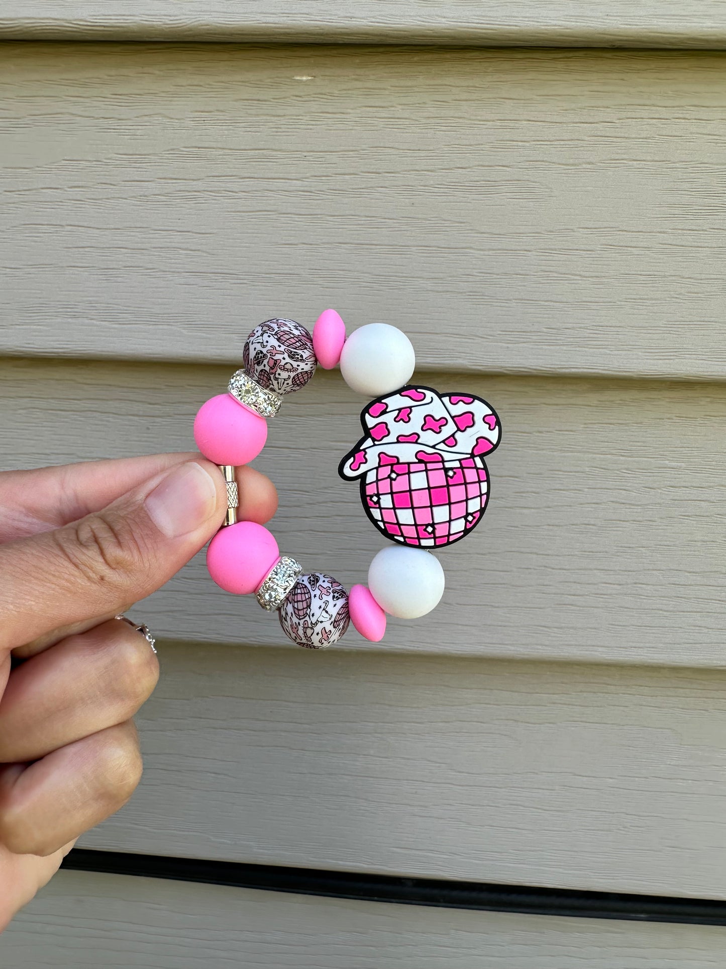 Disco cowgirl cup charm