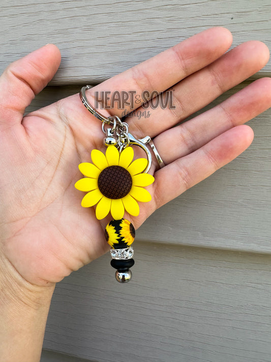Sunflower keychain