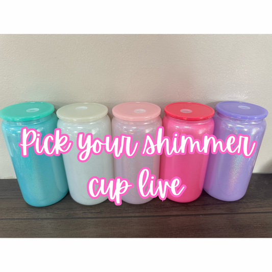 Tiktok live - Shimmer glass cups