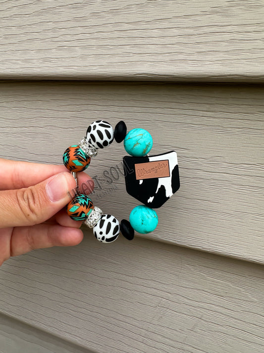 Cowprint pocket cup charm